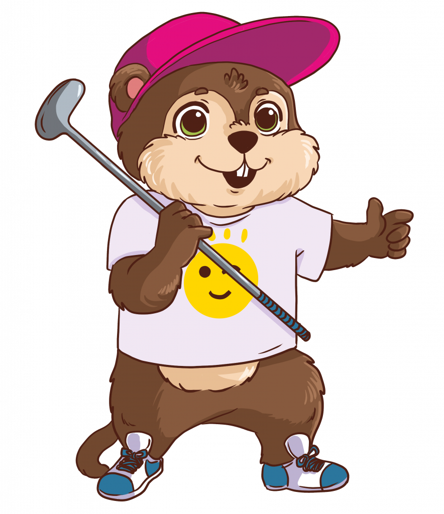 Mascotte Lili en été mini golf - Col de Marcieu
